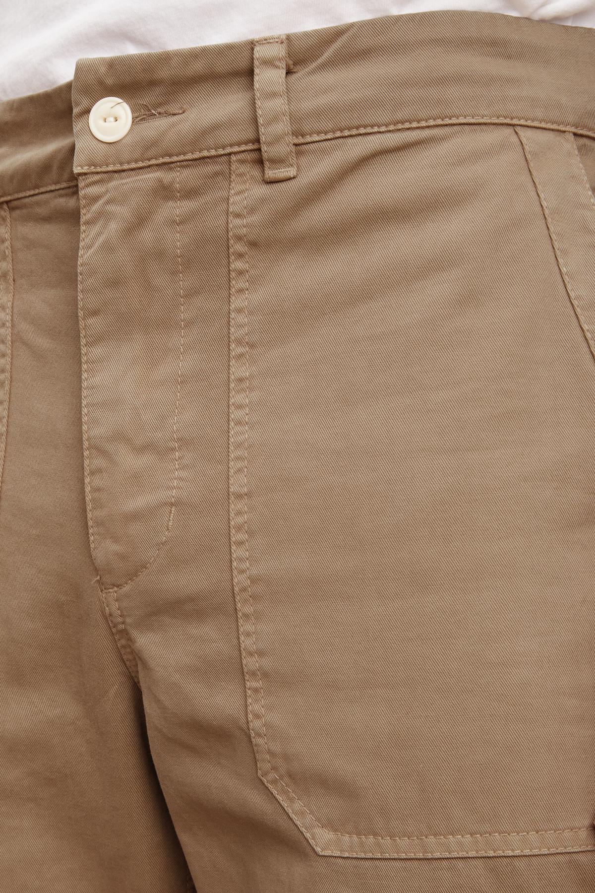   The back of a man's Velvet by Graham & Spencer TOBY SANDED TWILL PANT shorts. 