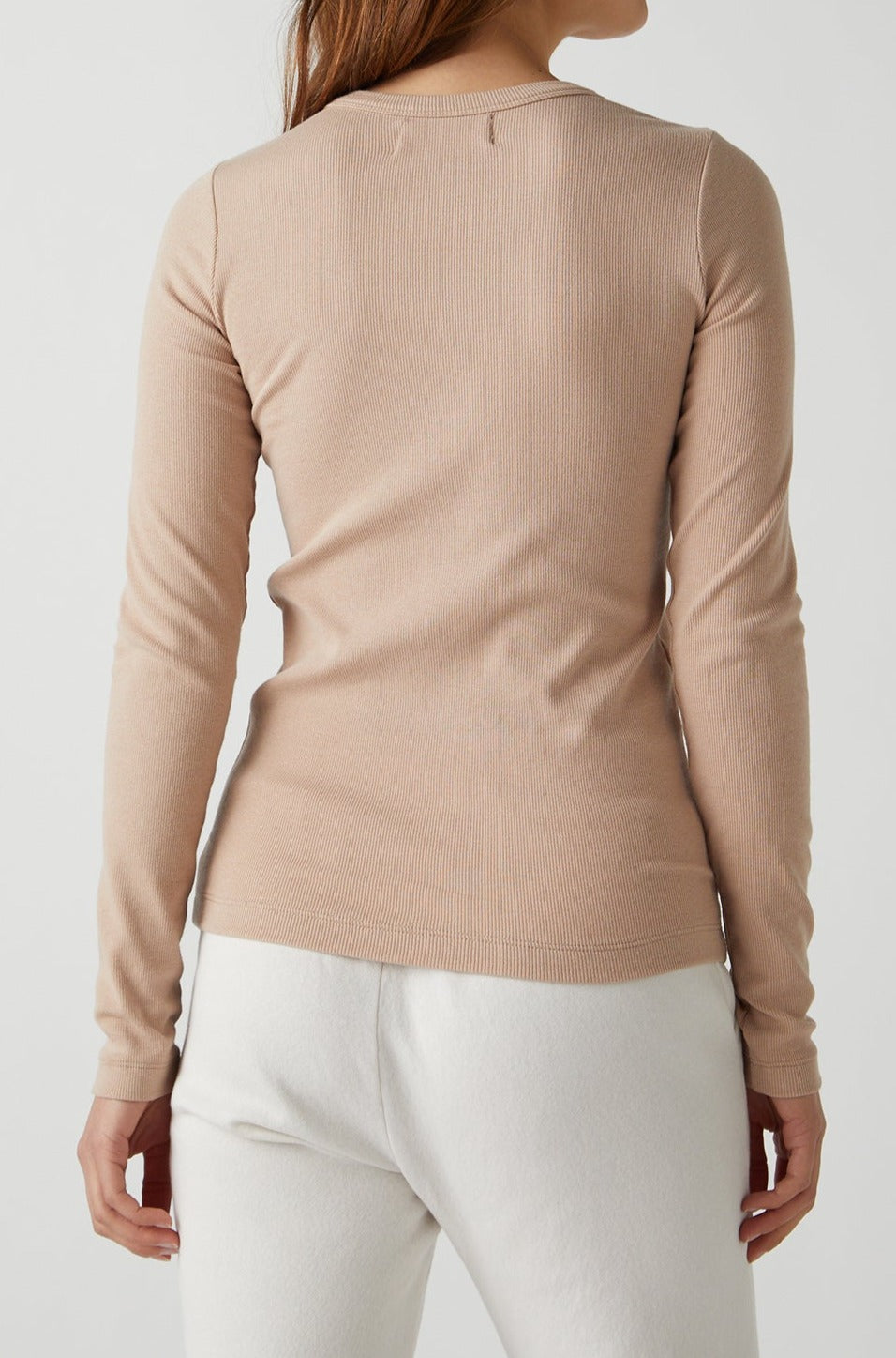   Long Sleeve Camino Tee in nude back 