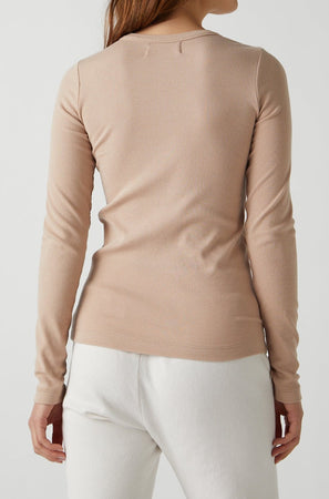 Long Sleeve Camino Tee in nude back