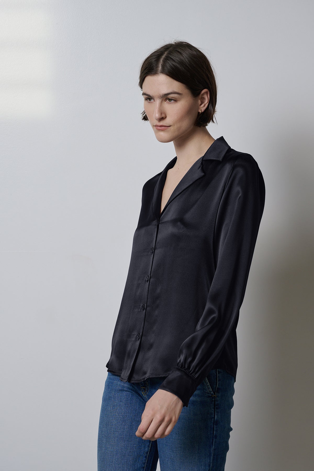   The model is wearing a timeless Velvet by Jenny Graham SOHO TOP. 