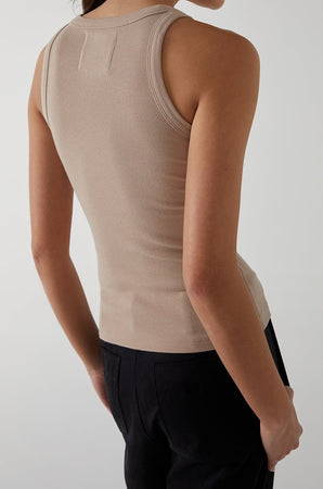 Velvet by Jenny Graham Cruz Modal Rib Tank in Nude Back