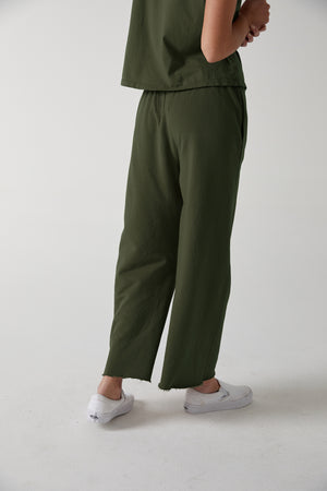 Montecito Sweatpant in dillweed green back