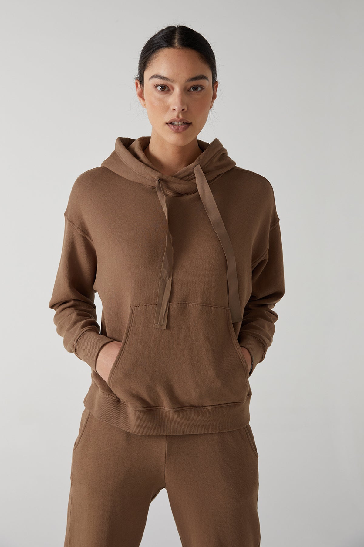   Ojai Hoodie in hazelnut front 