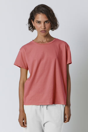 Topanga Tee in cedar front