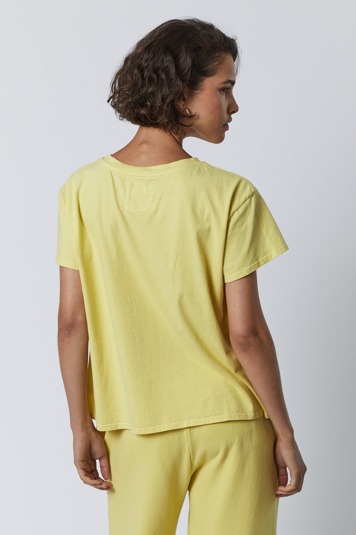 Topanga Tee in lemon with Montecito Sweatpant back-26007158915265