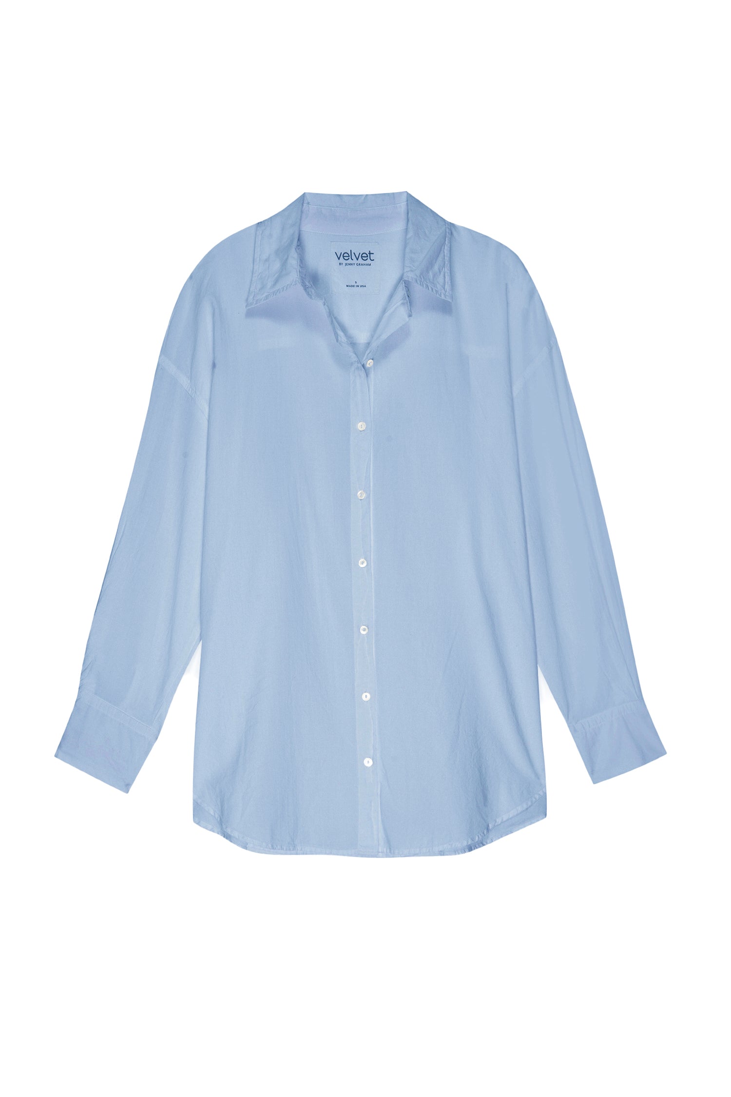   a Velvet by Jenny Graham REDONDO BUTTON-UP SHIRT with buttons down the front. 